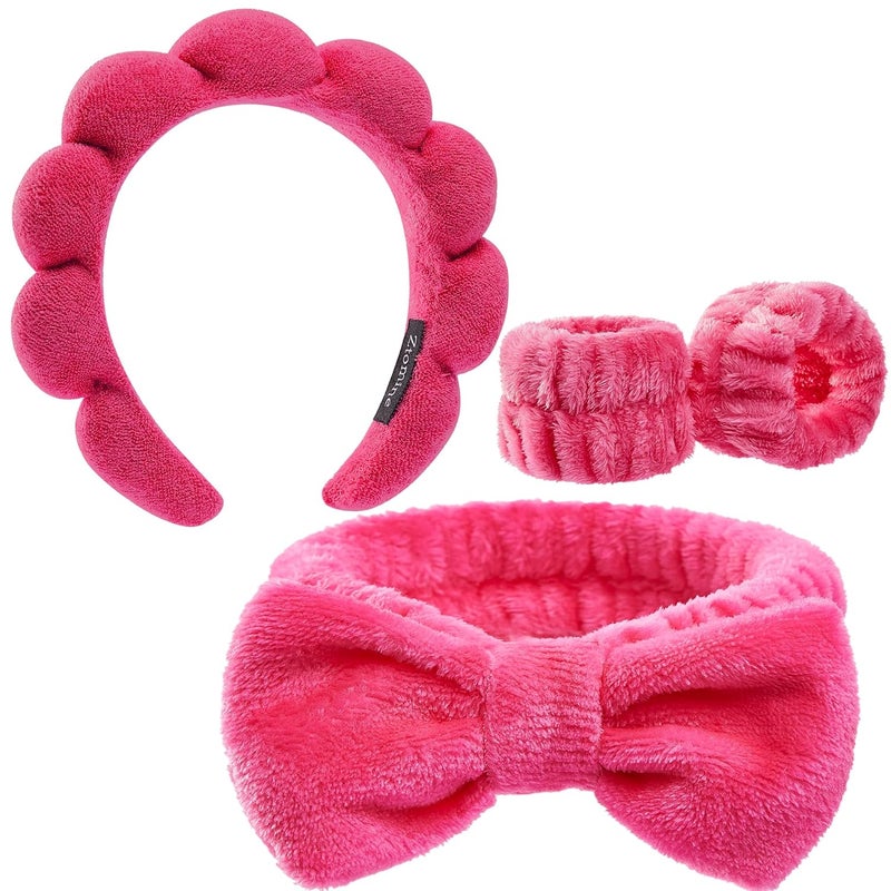 Ztomine Store Headbands for Women - Spa Headband and Wristband Set - Headband for Washing Face,Facial Mask,Makeup and Skin Care,Gifts for Women and Teen Girl Gifts Trendy Stuff - Image 1